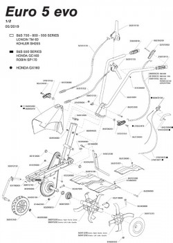 Haube Rot RAL 3000 für EURO 5 RG EVO Motorhacke Eurosystems