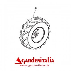 Rad Links 13x5,00-6 AS Luftbereifung  für M210 Balkenmäher Eurosystems