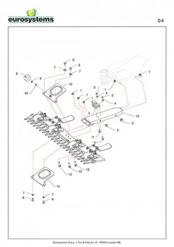 Reibeplatte oben für P70 (M250) EVO Balkenmäher Eurosystems