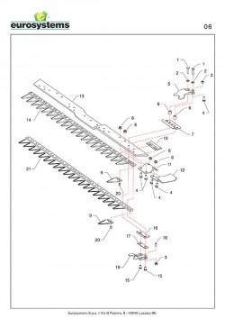 Führungsplatte oben für P70 (M250) EVO Balkenmäher Eurosystems