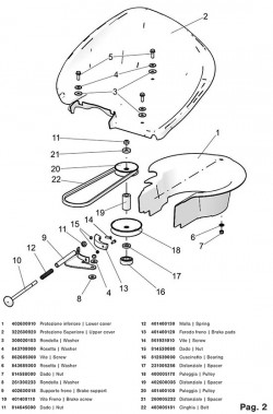 Bremsbelag für P70 (M250) EVO Scheibenmäher Eurosystems