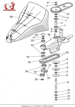 Doppelkeilriemenscheibe für P55 (M220) Balkenmäher Eurosystems