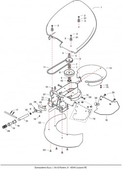 Obere Schutzabdeckung für P55 (M220) EVO Scheibenmäher Eurosystems