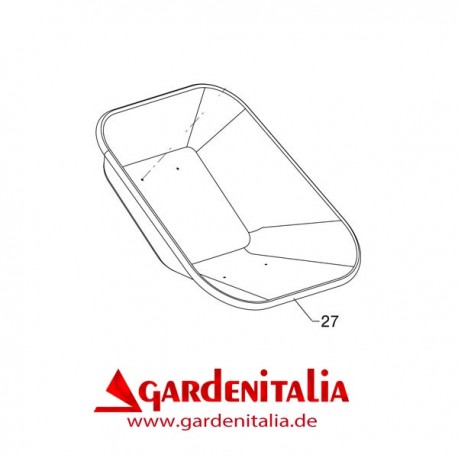 Mulde 85 Liter für P70 EVO (M250) Anbauschubkarren Eurosystems Mulde 85 Liter für P70 EVO (M250) Anbauschubkarren Eurosystems