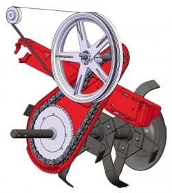 Eurosystems Euro5 EVO Motorhacke / Gartenfräse - Loncin TM 60 OHV Benzinmotor, 1+1 Gänge