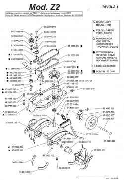 Holmunterteil Rot für Z2 (H95) Motorhacke Eurosystems