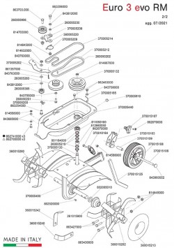 Seilzug SRC 550 RB L/Saccon für EURO 3 EVO Motorhacke Eurosystems